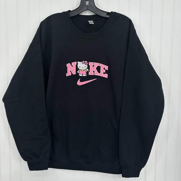 Nike Hello Kitty Embroidered Adult Unisex Crewneck Sweatshirt - Picture 1 of 12